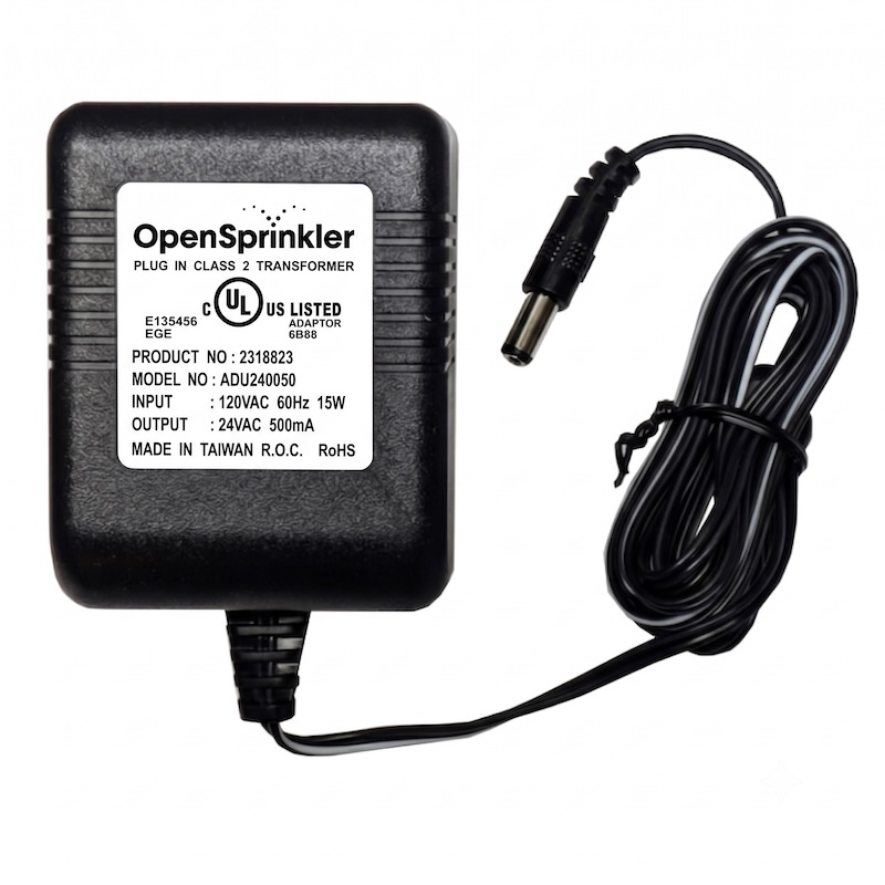 OpenSprinkler Transformer / Power Adapter (US plug)