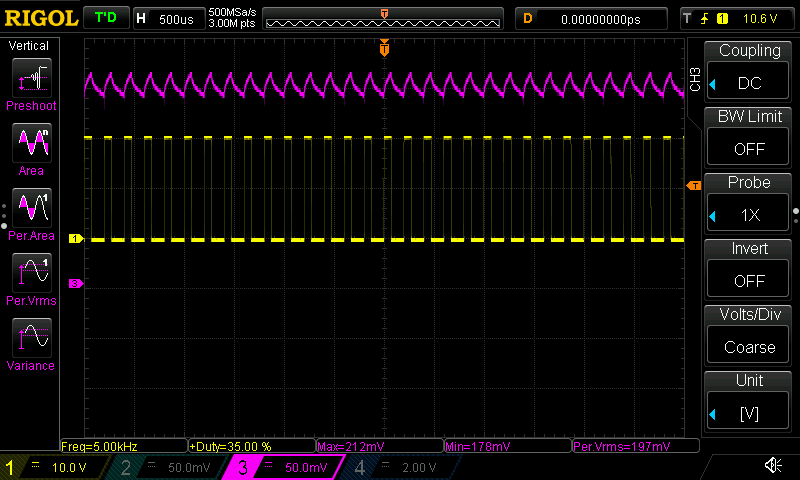 PWM: 5 kHz